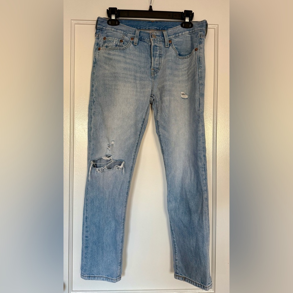 Distressed Light Wash Jeans